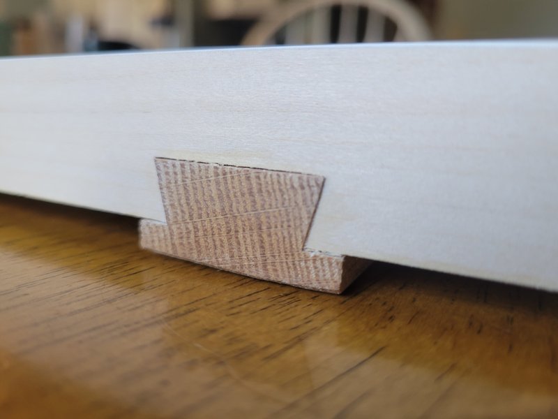 Oak wedged brace detail